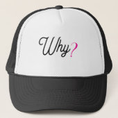WHY? Minimalist Trendy Statement Cap – Trucker Hat Truckerkappe (Vorderseite)