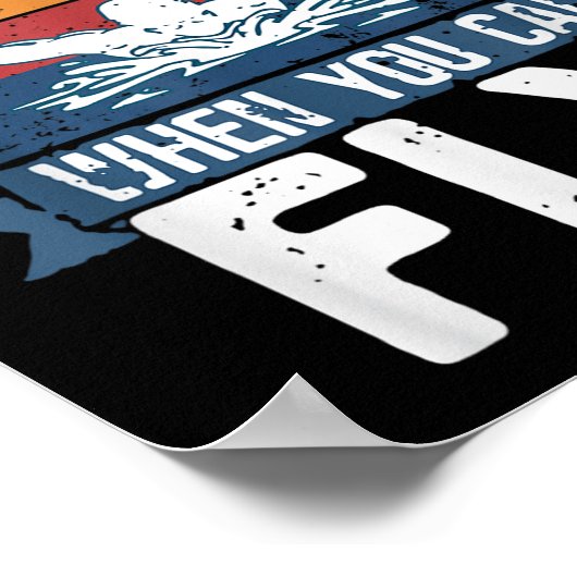 Why Run When You Can Fly Butterfly Stroke Swim Tea Poster (Ecke)