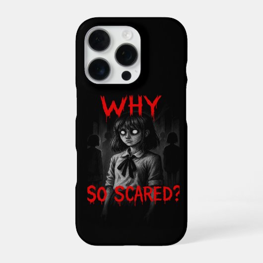 Why So Scared? | Creepy Horror iPhone Hülle (Rückseite)
