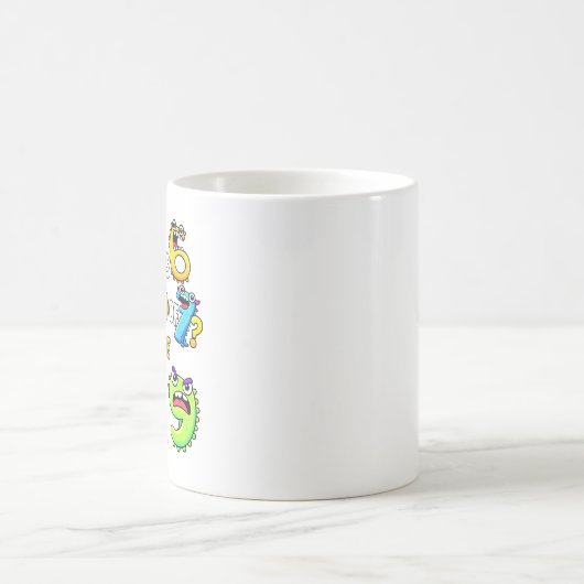 Why Was 6 Afraid of 7 Funny Math Design Kaffeetasse (Mittel)