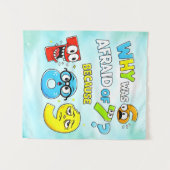 Why Was 6 Afraid of 7 Funny Math Design Wandteppich (Vorderseite (Horizontal))