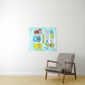 Why Was 6 Afraid of 7 Funny Math Design Wandteppich (Beispiel (Horizontal))