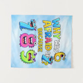 Why Was 6 Afraid of 7 Funny Math Design Wandteppich (Vorderseite (Horizontal))