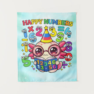 Why Was 6 Afraid of 7 Funny Math Design Wandteppich