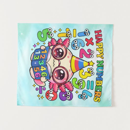 Why Was 6 Afraid of 7 Funny Math Design Wandteppich (Vorderseite (Horizontal))