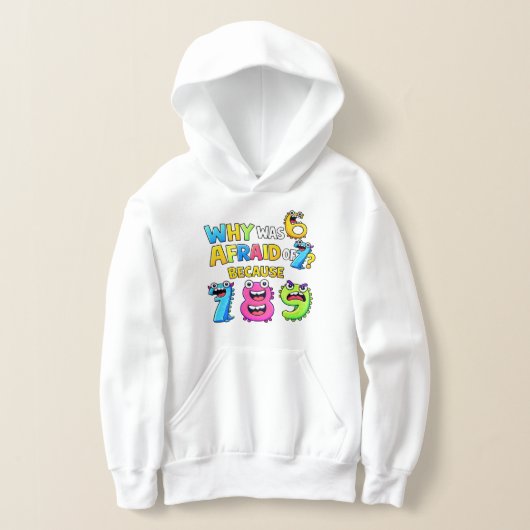 Why Was 6 Afraid of 7 Funny Math Hoodie (Ablage )