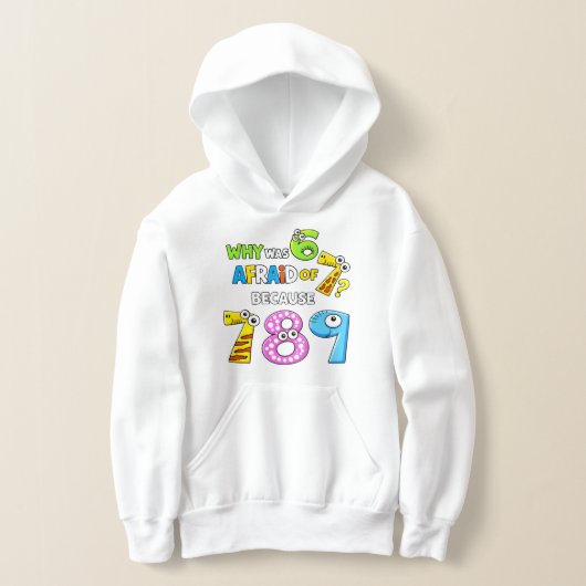 Why Was 6 Afraid of 7 Funny Math Hoodie (Ablage )