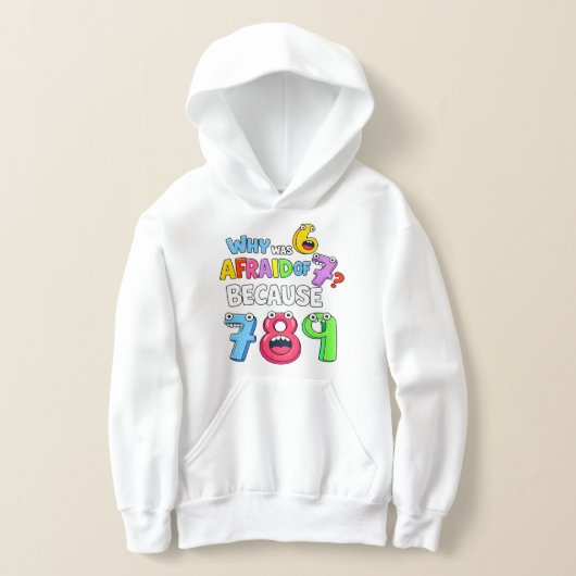 Why Was 6 Afraid of 7 Funny Math Hoodie (Ablage )
