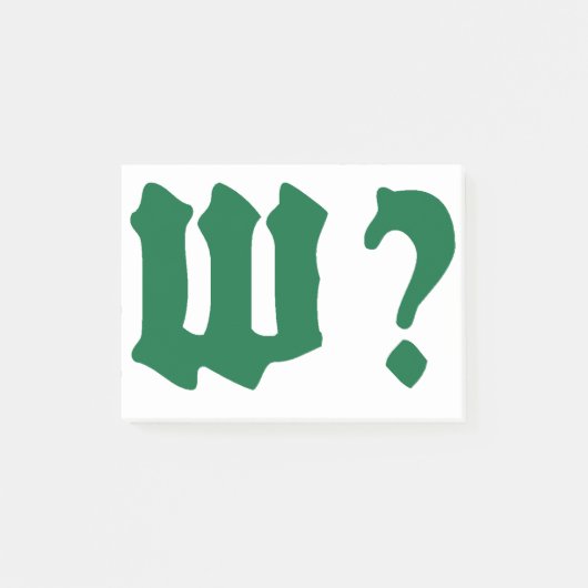 WHY WHERE POST-IT KLEBEZETTEL (Vorderseite)