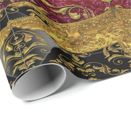 Whyburghs Damask Baroque Elegant Geschenkpapier (Rolleneckpunkt)