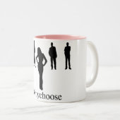 #WhyChoose Kaffee-Tasse Zweifarbige Tasse (VorderseiteRechts)