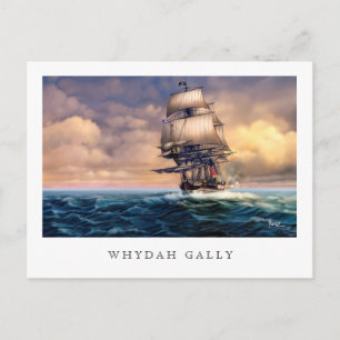 Whydah Gally Historic Ship Painting Postkarten