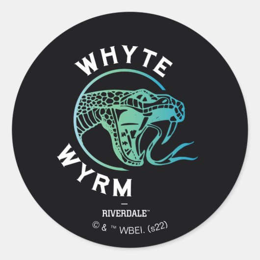 Whyte Wyrm-Logo Runder Aufkleber (Vorderseite)
