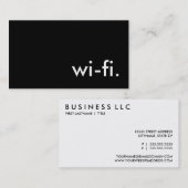 Wi-Fi. Visitenkarte (Vorne/Hinten)