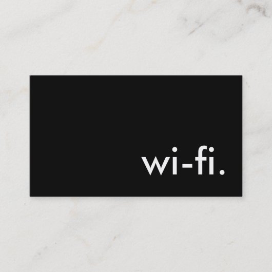 Wi-Fi. Visitenkarte (Vorderseite)