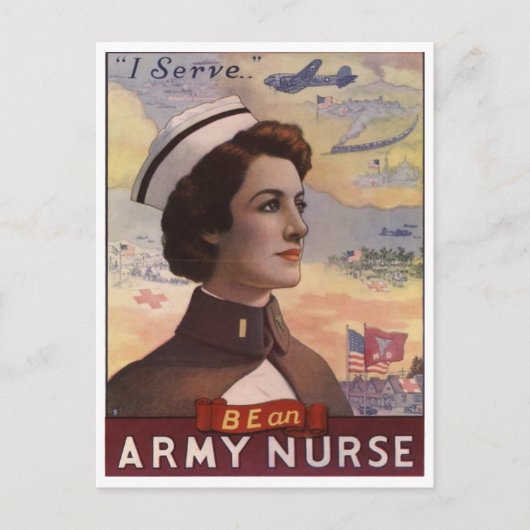 WI Militärisches Rekrutierungspaket — Frauen Postkarte (Vorderseite)