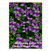 WI Staat Blume Wood Violet Mosaik Muster (Vorne)