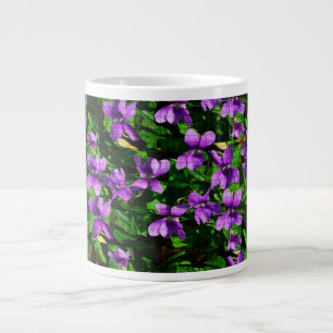 WI Staat Blume Wood Violet Mosaik Muster Jumbo-Tasse