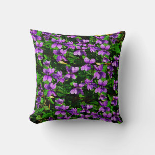 WI Staat Blume Wood Violet Mosaik Muster Kissen