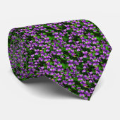 WI Staat Blume Wood Violet Mosaik Muster Krawatte (Gerollt)
