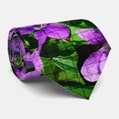 WI Staat Blume Wood Violet Mosaik Muster Krawatte (Gerollt)