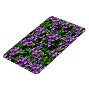WI Staat Blume Wood Violet Mosaik Muster Magnet
