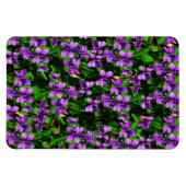 WI Staat Blume Wood Violet Mosaik Muster Magnet (Horizontal)