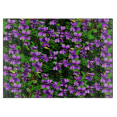 WI Staat Blume Wood Violet Mosaik Muster Schneidebrett (Vorderseite)