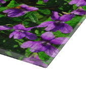 WI Staat Blume Wood Violet Mosaik Muster Schneidebrett (Ecke)