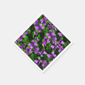WI Staat Blume Wood Violet Mosaik Muster Serviette (Ecke)