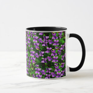 WI Staat Blume Wood Violet Mosaik Muster Tasse