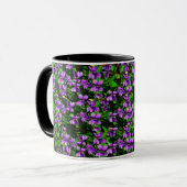 WI Staat Blume Wood Violet Mosaik Muster Tasse (Vorderseite Links)