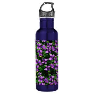 WI Staat Blume Wood Violet Mosaik Muster Trinkflasche