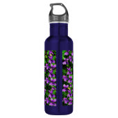 WI Staat Blume Wood Violet Mosaik Muster Trinkflasche (Rückseite)