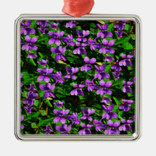 WI Staat Blume Wood Violet Mosaik Ornament Aus Metall
