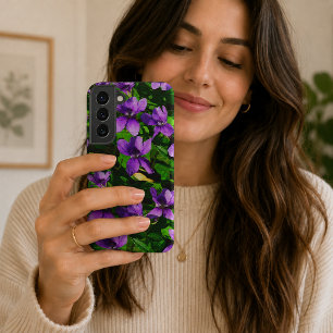WI Staatsblume Holzveilchen Mosaik Samsung Galaxy Hülle