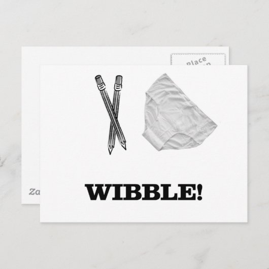Wibble Postkarte (Vorne/Hinten)