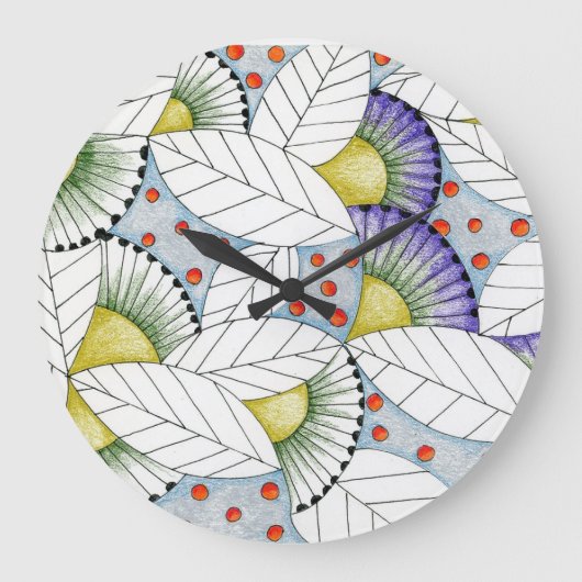 Wibrannte Winter Large Clock Große Wanduhr (Vorderseite)