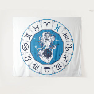 Wicca Astrologie Wandteppich