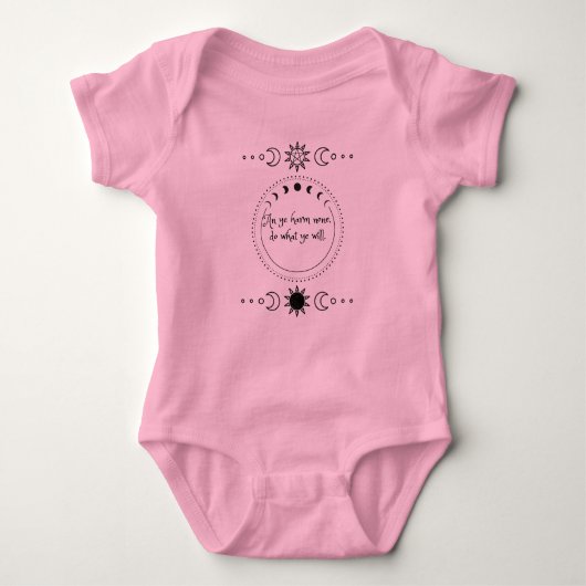 Wicca Baby Body Anzug Baby Strampler (Vorderseite)