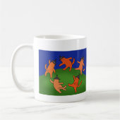 Wicca Cat Dancing Funny Matisse Dace Parody Witchy Kaffeetasse (Links)