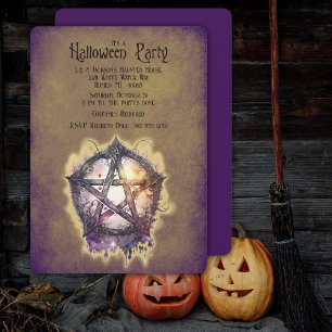 Wicca Hexen Penatcle Halloween-Party Einladung