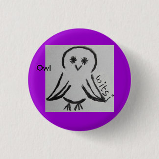 wicca kids owl button