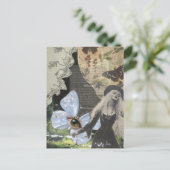Wicca Mixed Media Collage Postkarte (Stehend Vorderseite)