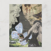 Wicca Mixed Media Collage Postkarte (Vorderseite)