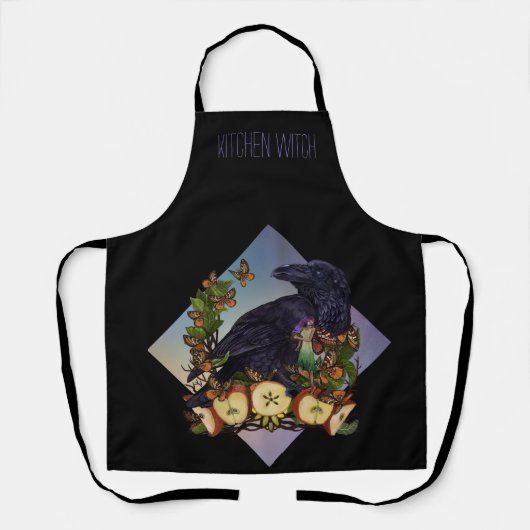 Wicca Moon Phase Äpfel Fee Kunst, Dichtung und Mus Schürze (Vorderseite)