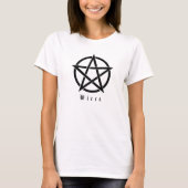 Wicca Pentagram Wiccan Text T - Shirt (Vorderseite)
