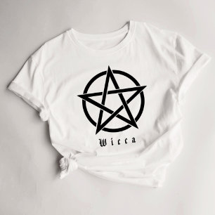 Wicca Pentagram Wiccan Text T - Shirt