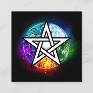 Wicca-Pentagramm Begleitkarte