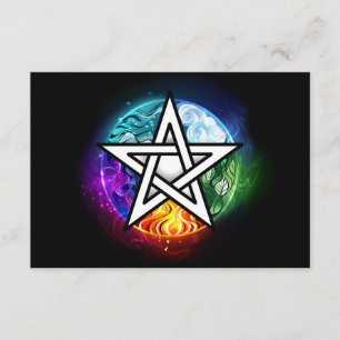 Wicca-Pentagramm Begleitkarte